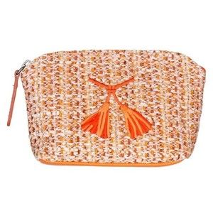 STUBBS & WOOTTON Palm Beach Woven   Sunset Tassel NuPocket Clutch Cosmetic Bag